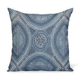 Peter Dunham Textiles Outdoor Sahara in Indigo/Green Pillow