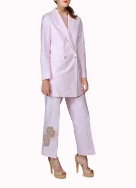 Pink Long Jacket Suit