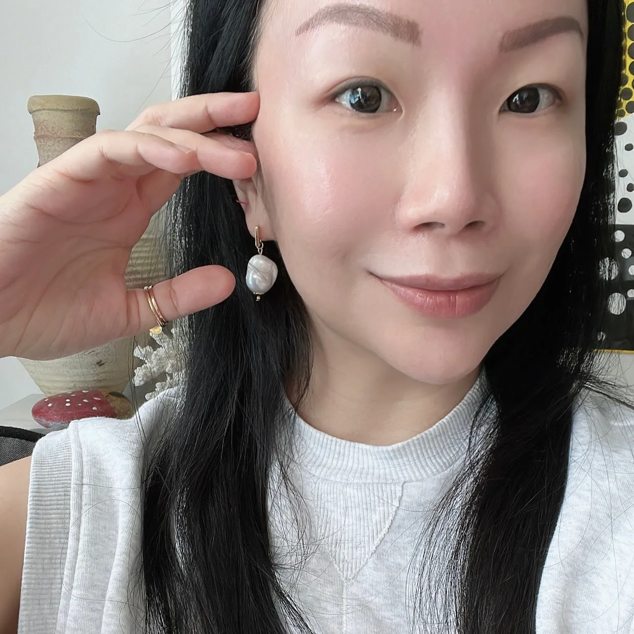 Puffy Baroque Pearl Earrings