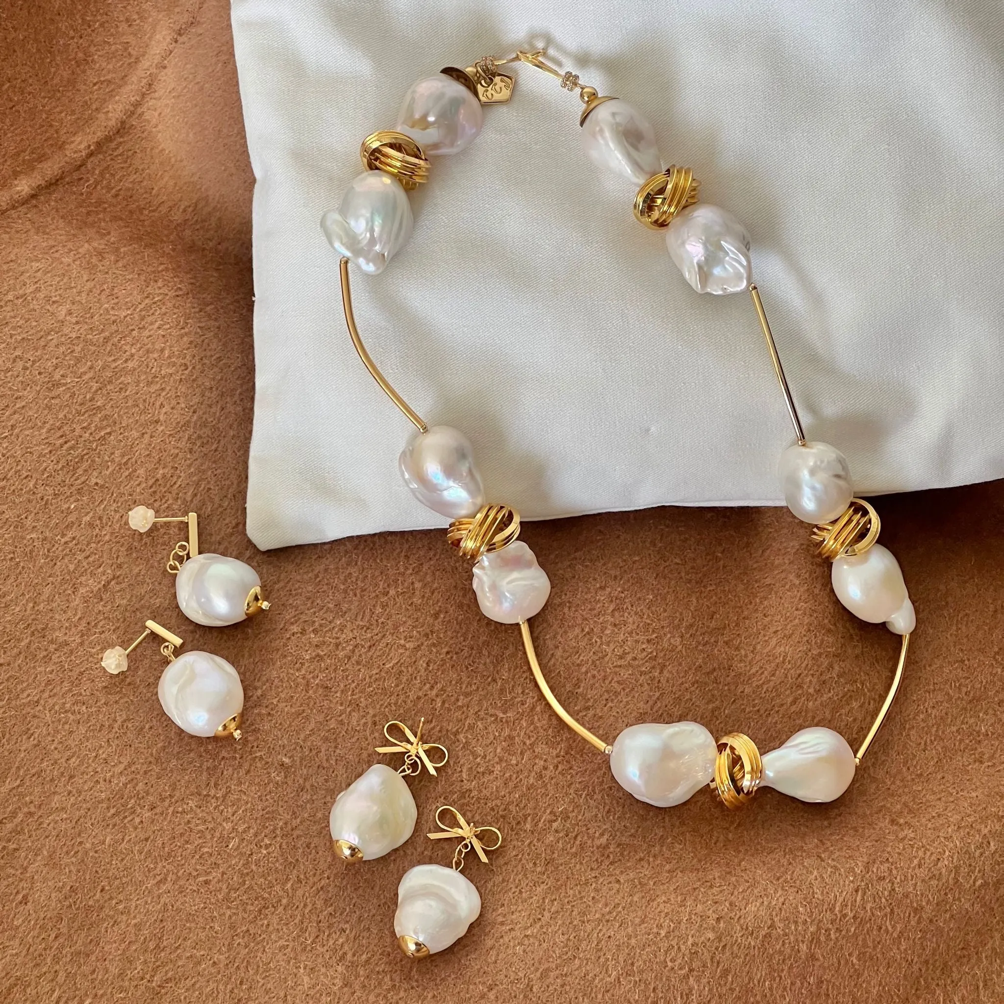 Puffy Baroque Pearl Earrings