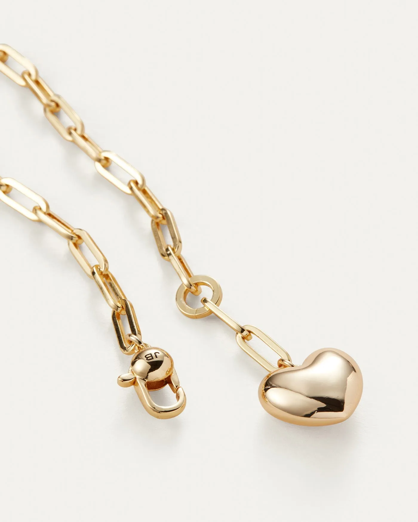 Puffy Heart Chain Necklace