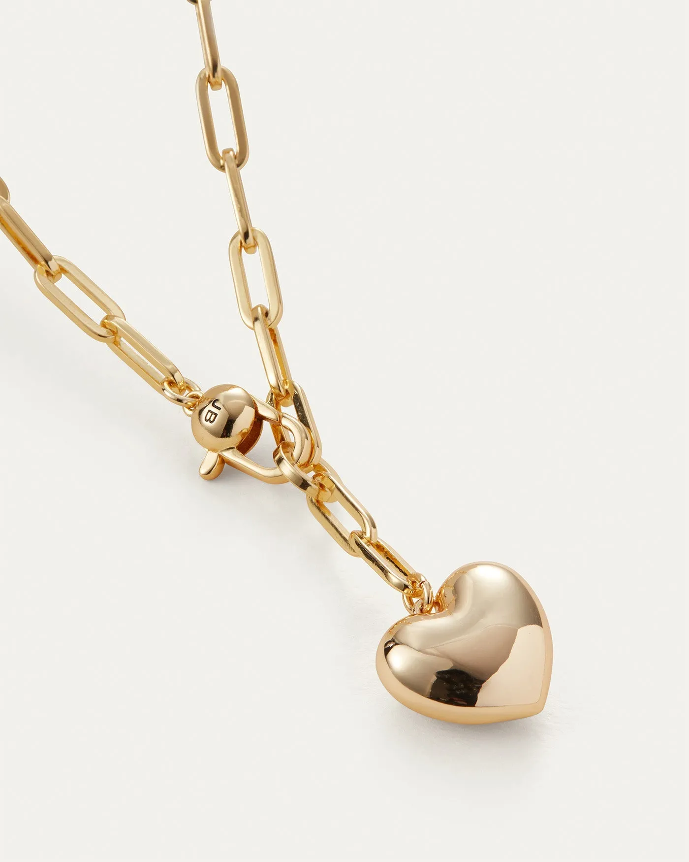 Puffy Heart Chain Necklace
