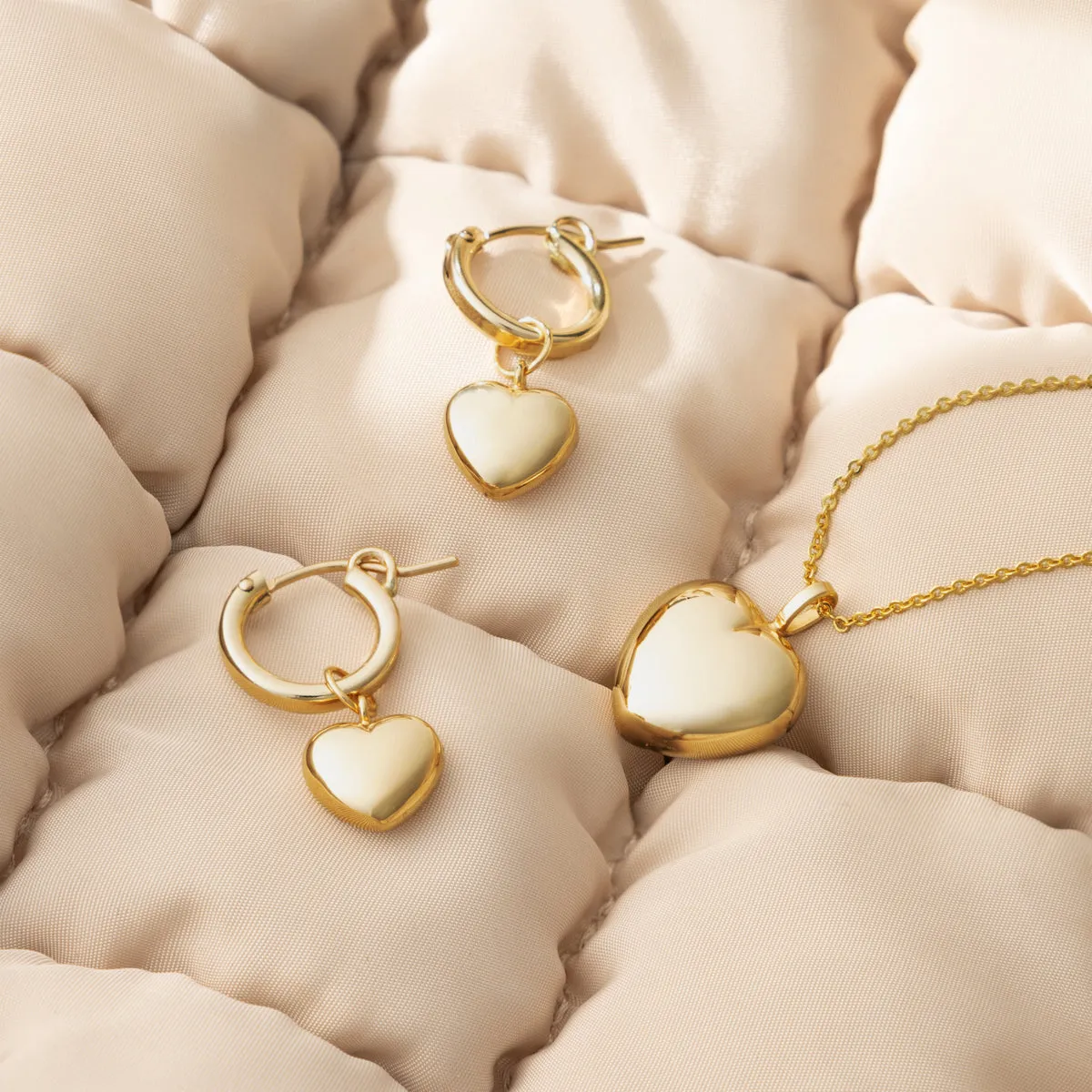 Puffy Heart Charm Necklace