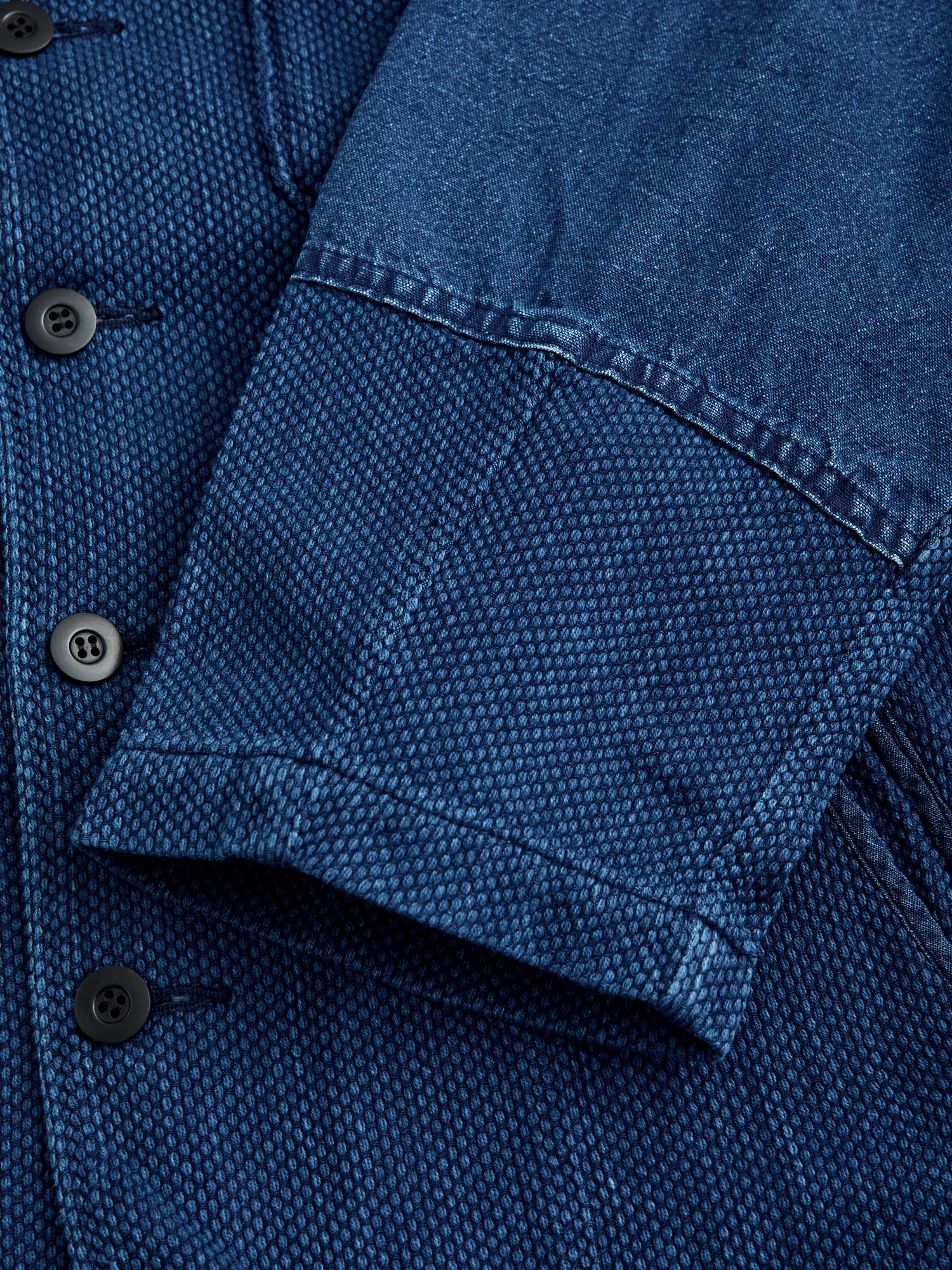 "Kasezome" Sashiko Utility Shirt in Indigo