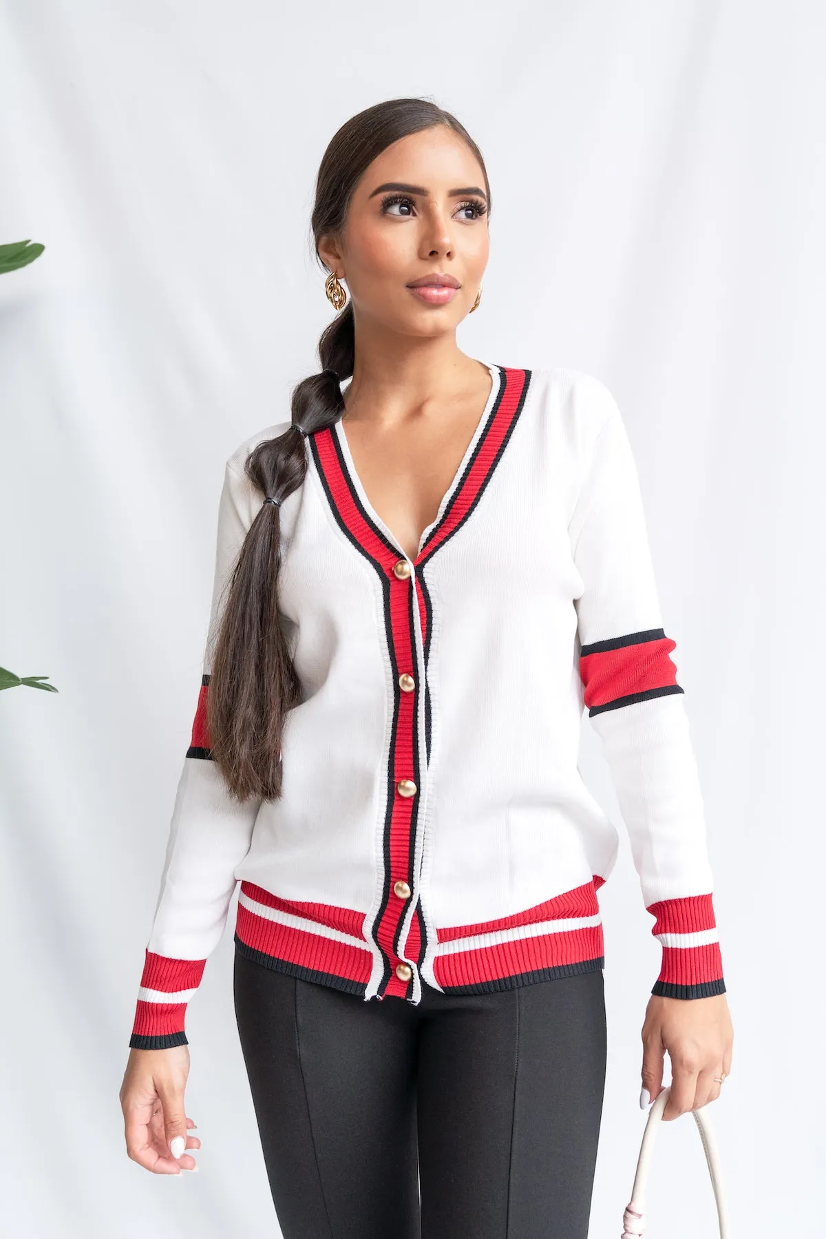 Ribbed ColorBlock Cardigan