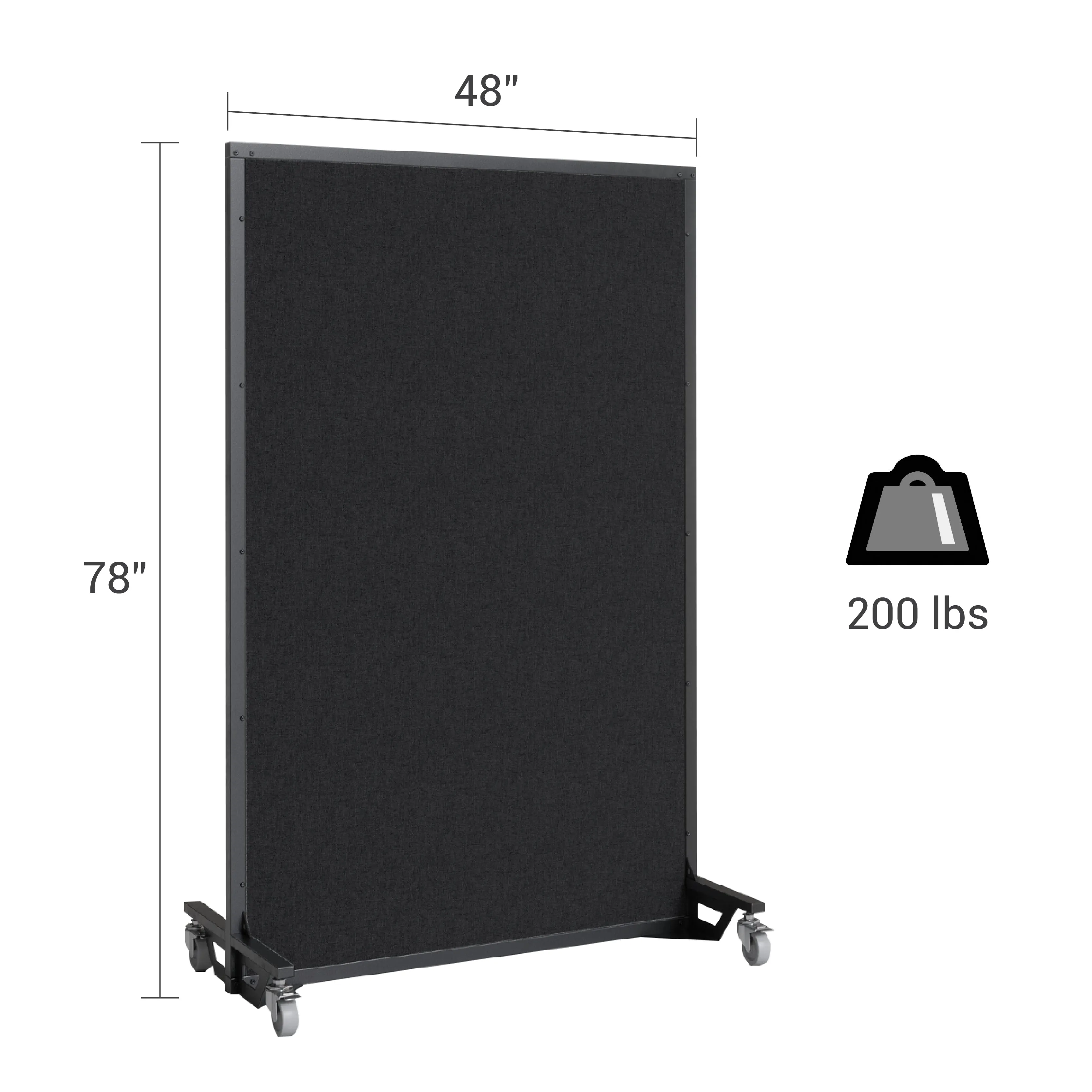 Screenflex Multi-Purpose Ballistic Room Divider on Wheeled Casters | UL 752 LEVEL 3