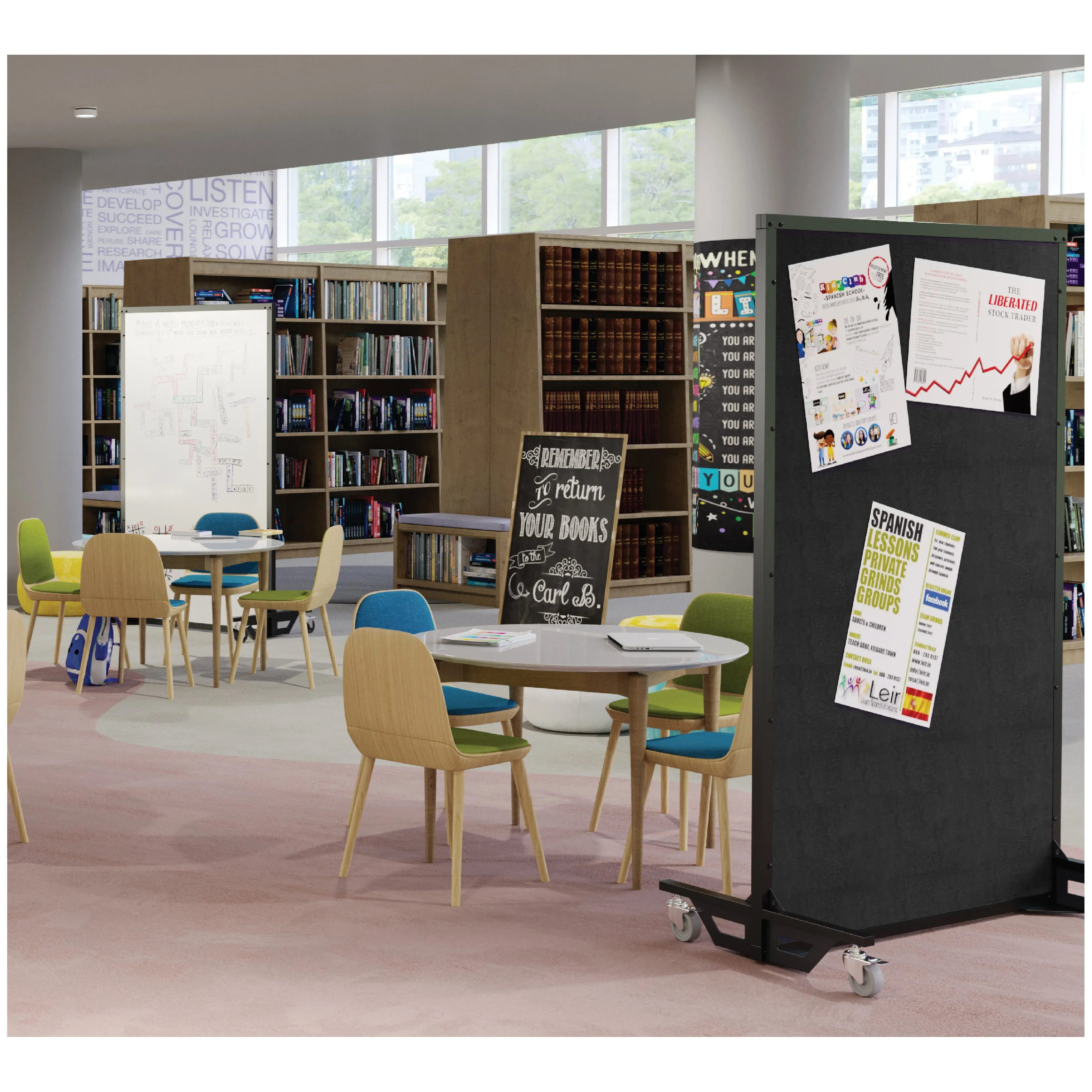 Screenflex Multi-Purpose Ballistic Room Divider on Wheeled Casters | UL 752 LEVEL 3