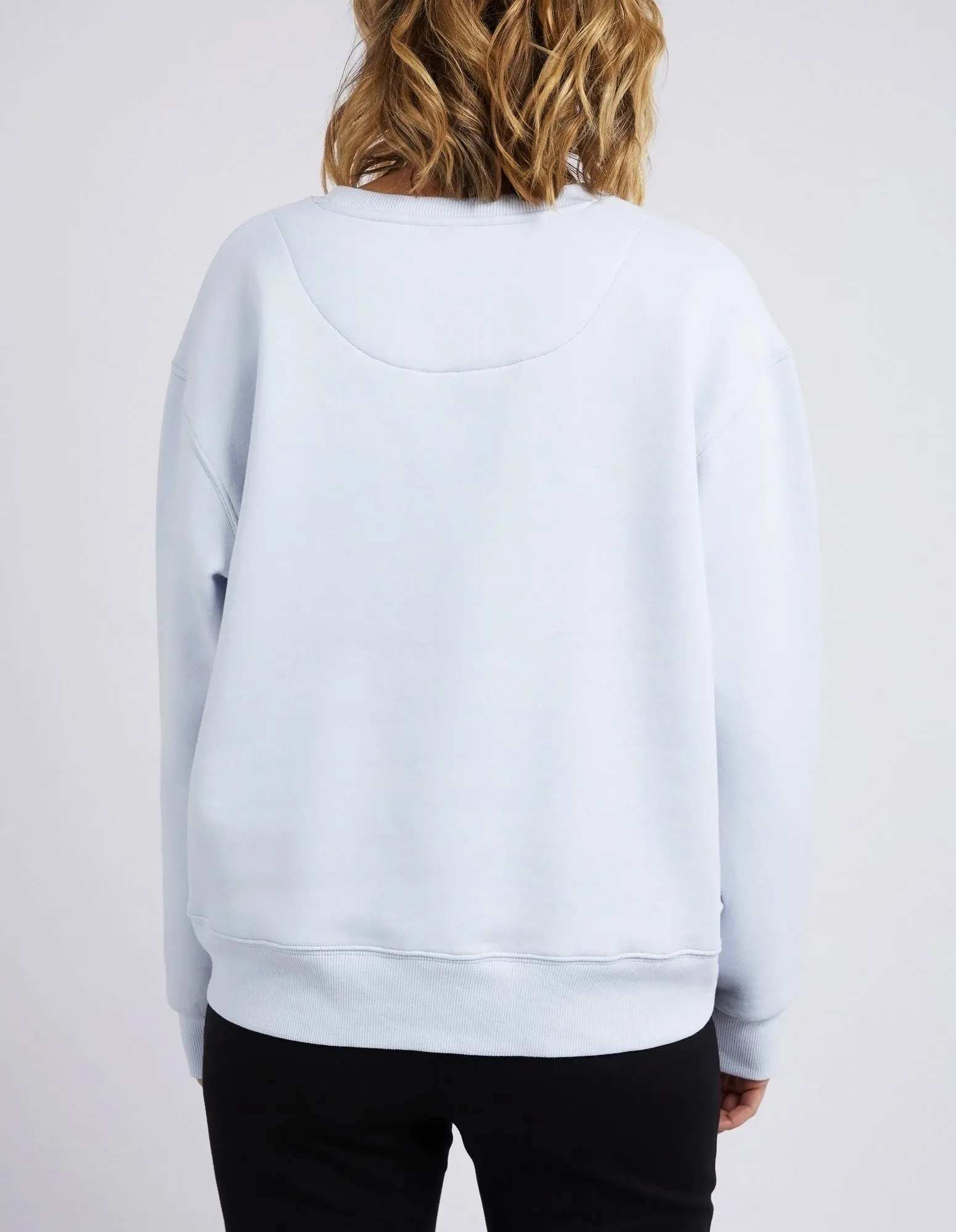 Shelly Fleece Crew Blue Mist