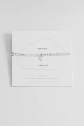 Sienna Beaded Puffy Heart Charm Bracelet