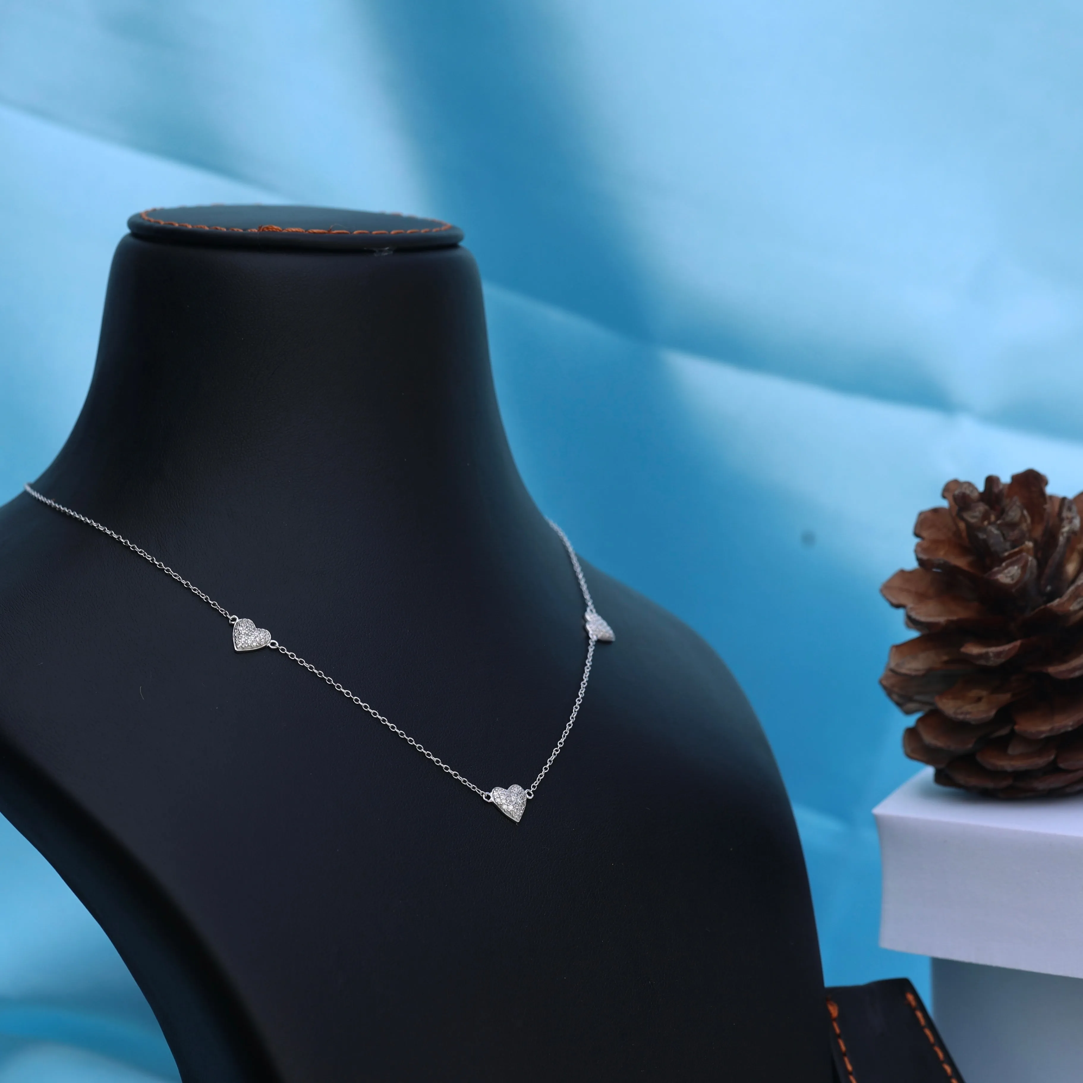 Silver heart necklace