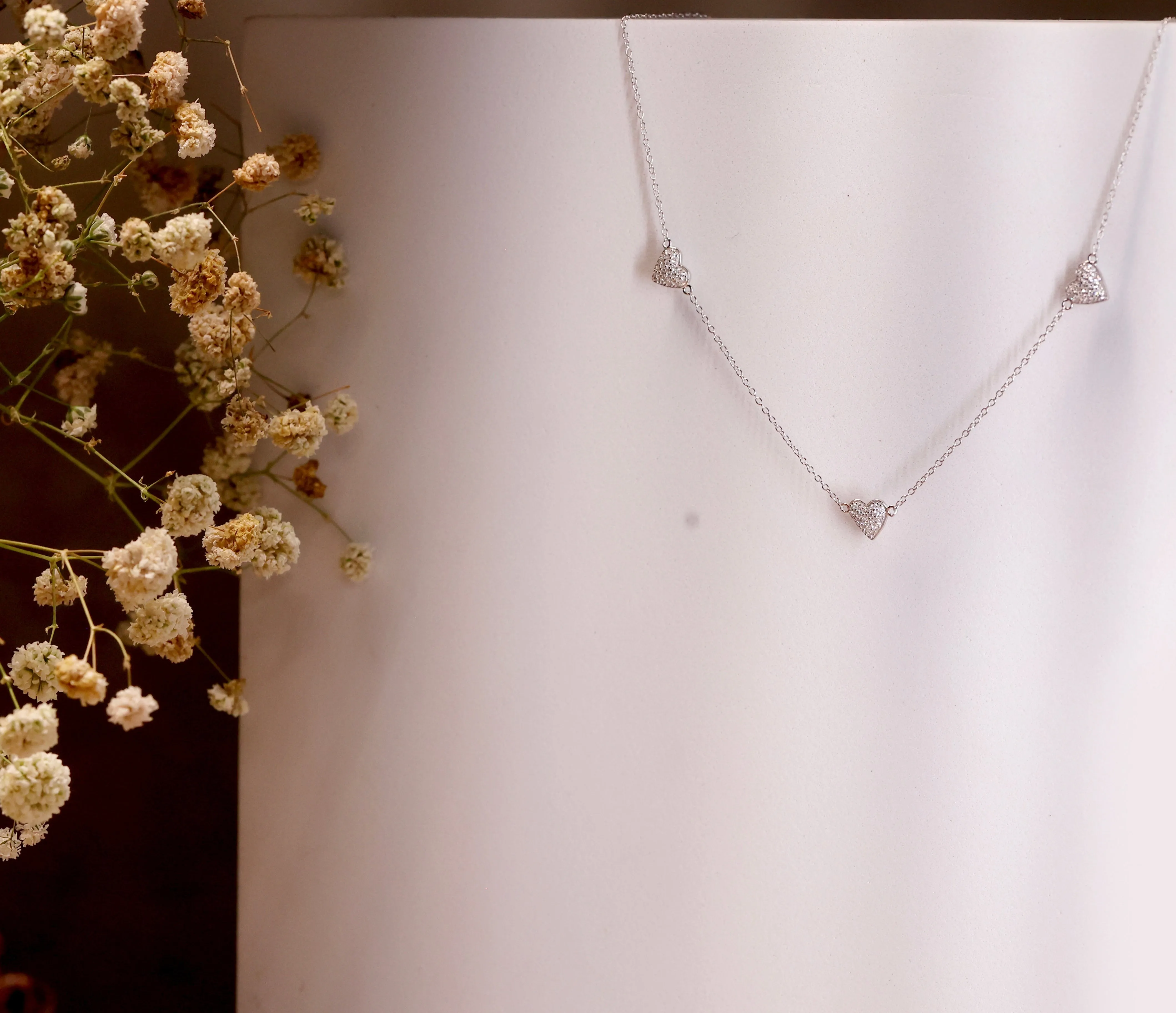 Silver heart necklace