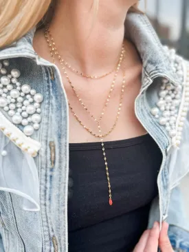 Sparkling Teardrops Layered Necklace