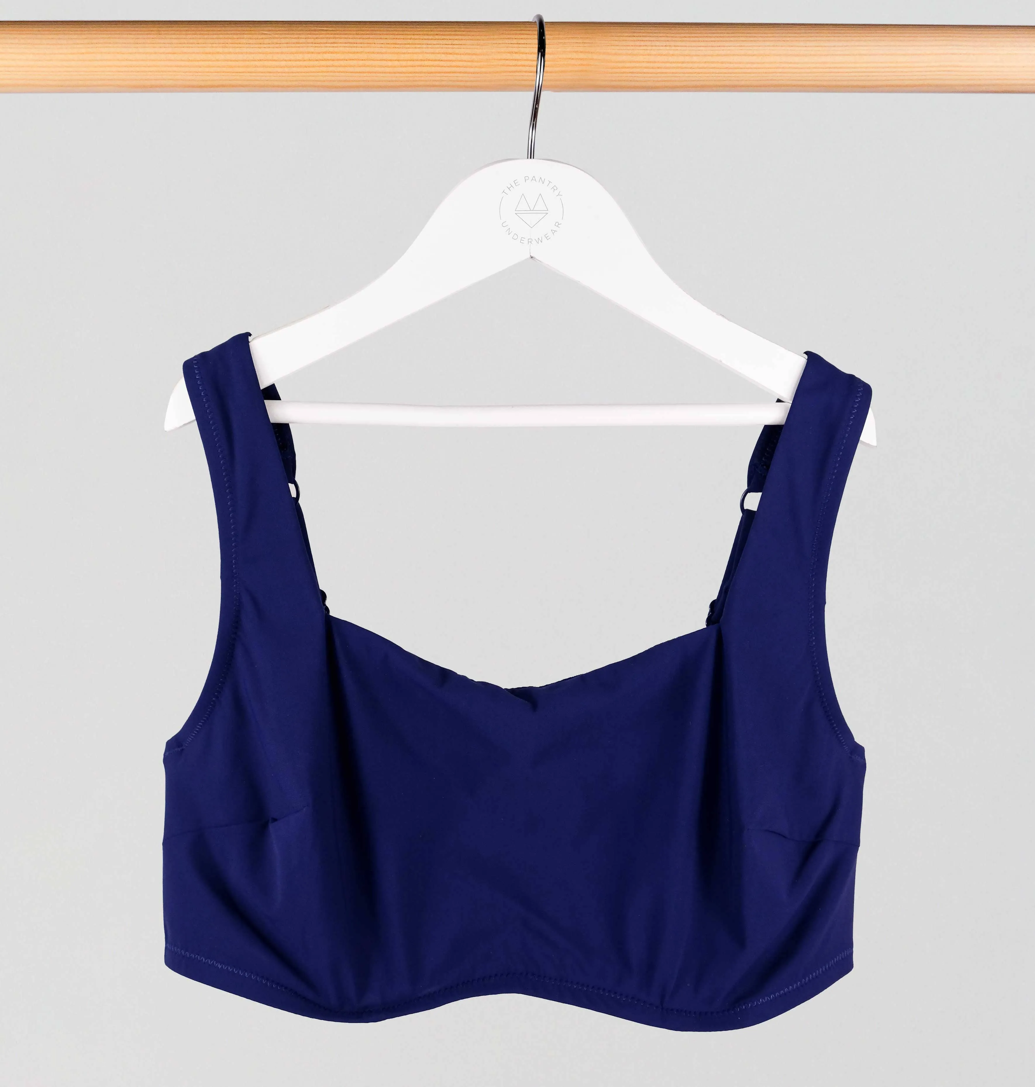 Square neck bikini crop [Navy]