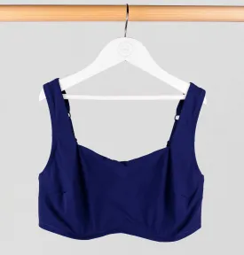 Square neck bikini crop [Navy]