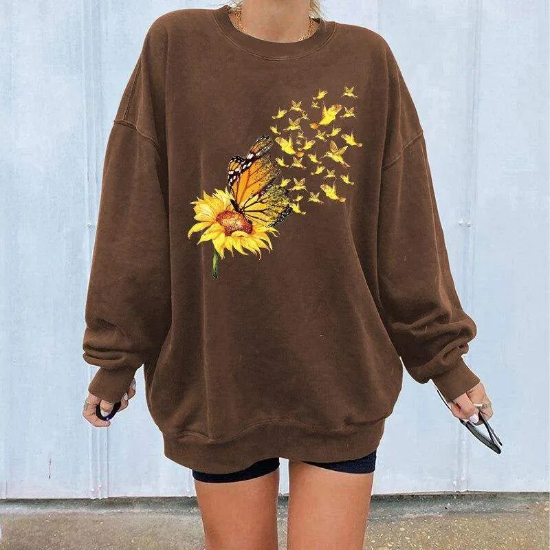 Sunflower Butterfly Sweatshirt