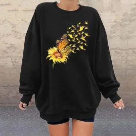 Sunflower Butterfly Sweatshirt