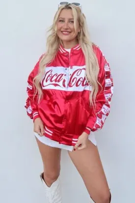 Team Coca Cola Bomber Jacket - Red, Black & White