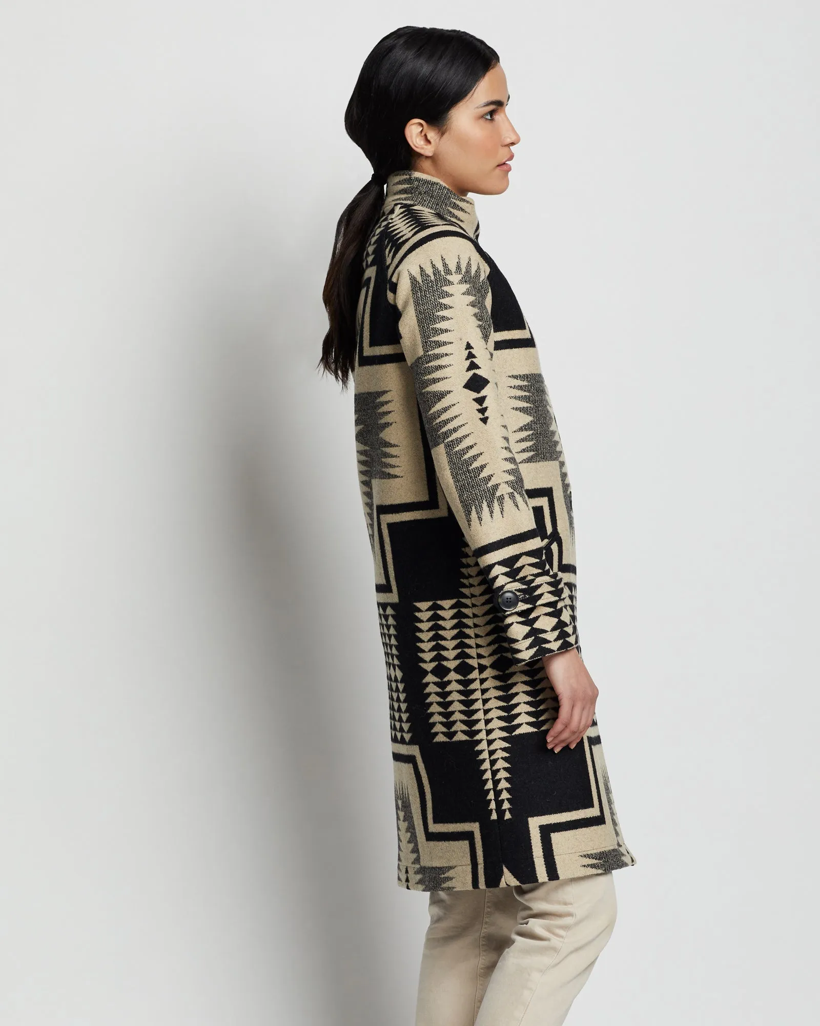 Timberline Jacquard Coat<br>Black/Tan Harding