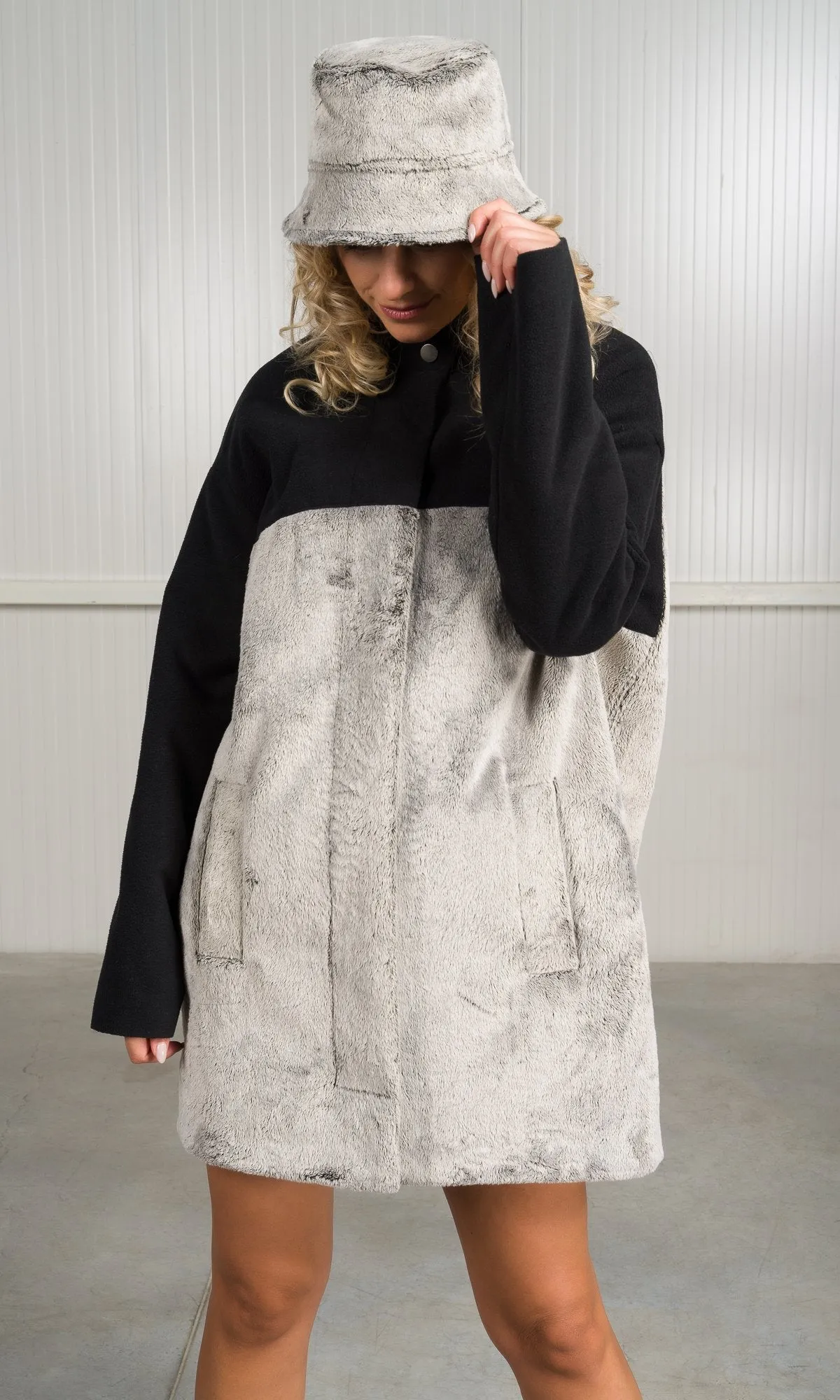 Two-Toned Teddy Coat