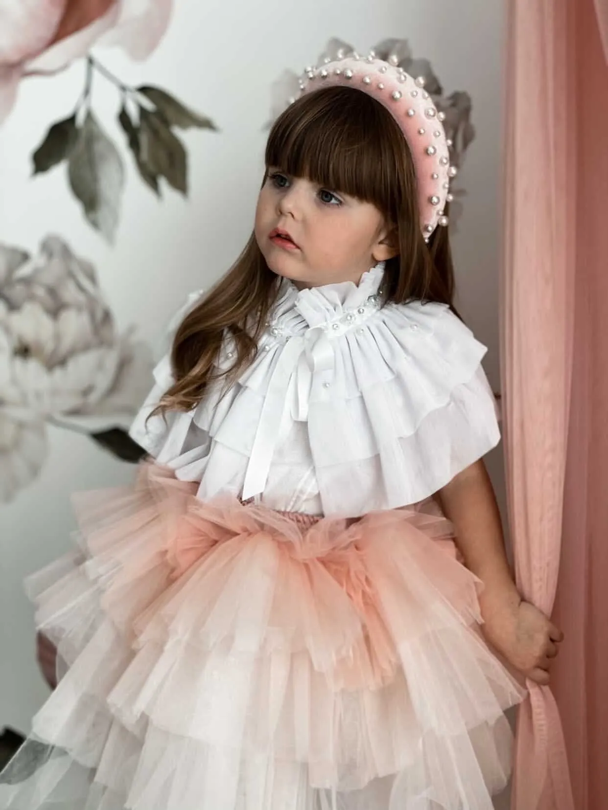 Victorian White Tulle Cape