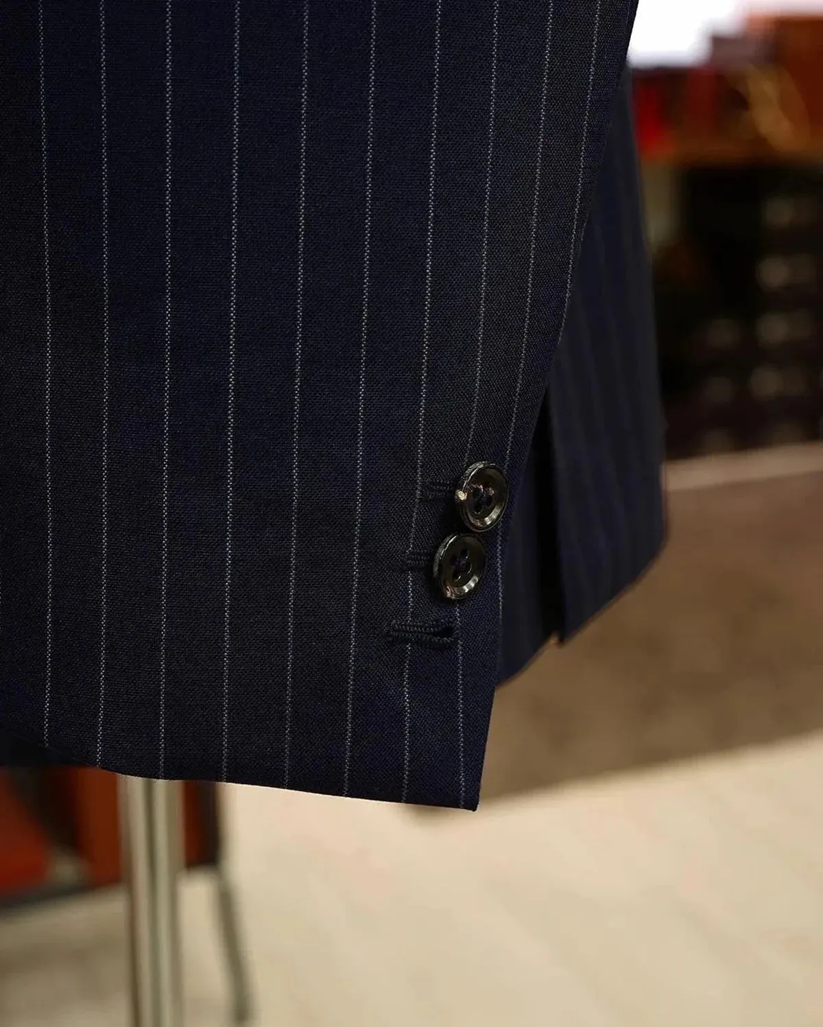 Wiaofellas  -  New Pinstripe Men's Suit 2 Pieces Blazer Jacket and Pants Custom Made Business Wear Wedding Groom Costume Homme