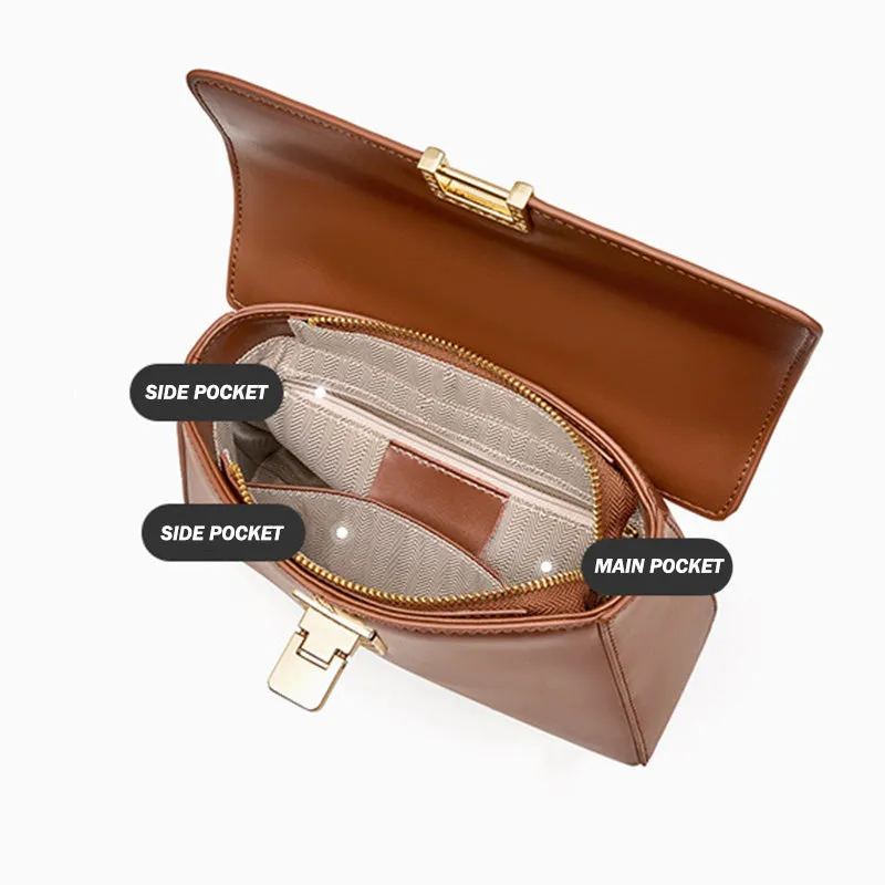 Women Classic Fashion Casual Cowhide Shoulder Bag