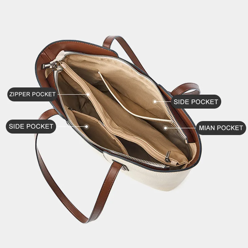 Women Fashion Luxury Leather Shoulder Tote Bag