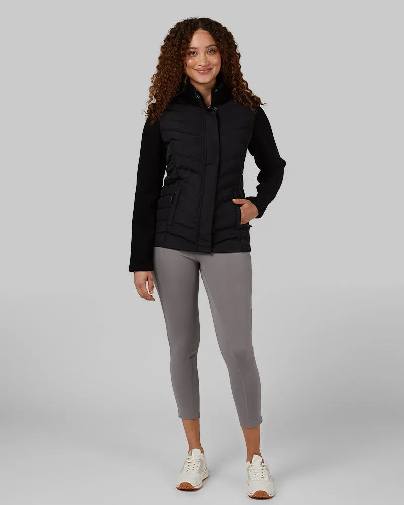 WOMEN'S MIXED MEDIA CHEVRON JACKET
